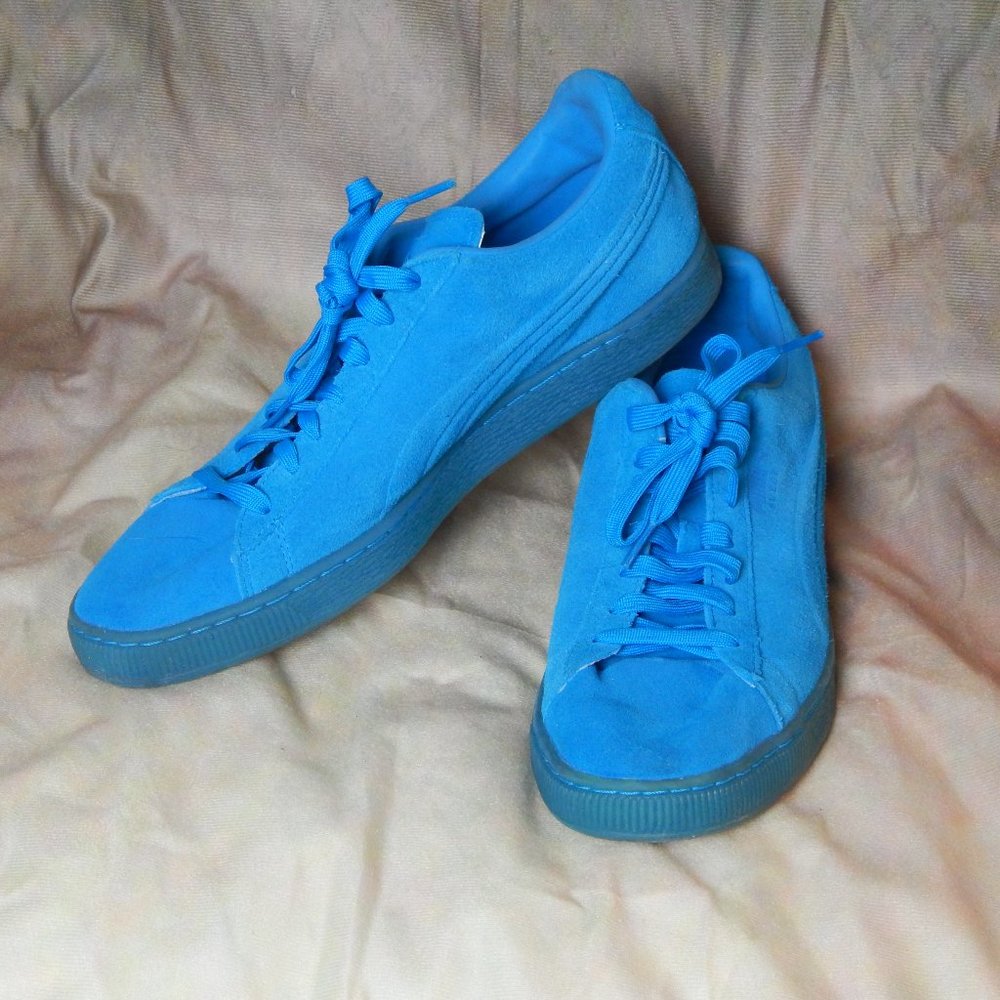 blue suede Pumas 11